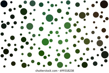 Dark Green, Red vector illustration which consist of circles. Dotted gradient design for your business. Creative geometric background in halftone style with colored spots.