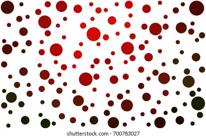 Dark Green, Red vector illustration which consist of circles. Dotted gradient design for your business. Creative geometric background in halftone style with colored spots.