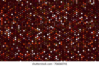 Dark Green, Red vector illustration which consist of circles. Dotted gradient design for your business. Creative geometric background in halftone style with colored spots.