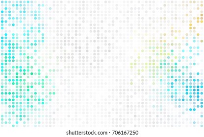 Dark Green, Red vector illustration which consist of circles. Dotted gradient design for your business. Creative geometric background in halftone style with colored spots.