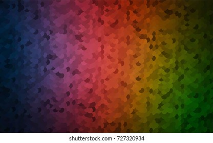 Dark Green, Red vector illustration which consist of circles. Dotted gradient design for your business. Creative geometric background in halftone style with colored spots.