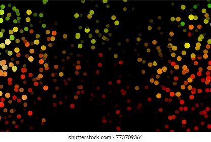 Dark Green, Red vector illustration which consist of circles. Dotted gradient design for your business. Creative geometric background in halftone style with colored spots.