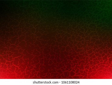 Dark Green, Red vector indian curved background. Doodles on blurred abstract background with gradient. The completely new template can be used for your brand book.