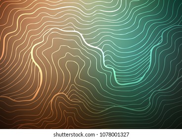 Dark Green, Red vector indian curved template. A completely new color illustration in doodle style. The textured pattern can be used for website.