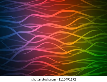 Dark Green, Red vector indian curved texture. Geometric doodle illustration in Origami style with gradient. The completely new template can be used for your brand book.