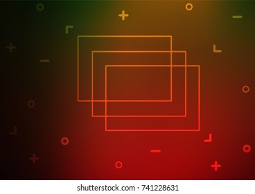 Dark Green, Red vector indian curved pattern. Sketchy hand drawn doodles on blurred background. The pattern can be used for wallpapers and coloring books.