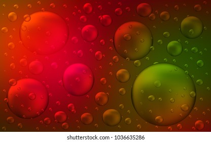 Dark Green, Red vector layout with circle shapes. Illustration with set of shining colorful abstract circles. Completely new template for your brand book.