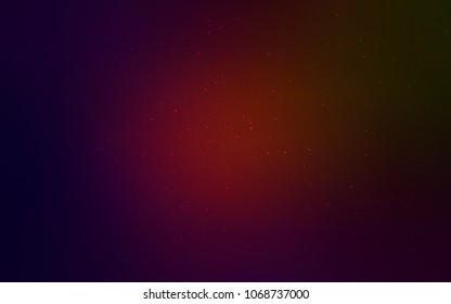 Dark Green, Red vector layout with cosmic stars. Space stars on blurred abstract background with gradient. Template for cosmic backgrounds.