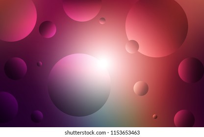 Dark Green, Red vector layout with circle shapes. Illustration with set of shining colorful abstract circles. Pattern can be used for ads, leaflets.
