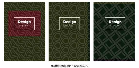 Dark Green, Red vector layout for Leaflets. Modern abstract design concept with colorful gradient. Pattern notebooks, journals.