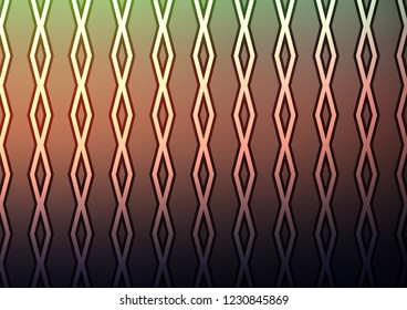 Dark Green, Red vector layout with lines, rectangle. Colorful illustration with lines, cubes on abstract template. Backdrop for TV commercials.