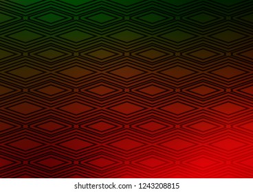 Dark Green, Red vector layout with lines, rectangle. Shining colorful illustration with lines, rectangles. Pattern for business booklets, leaflets.