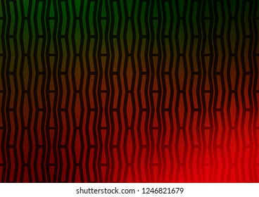 Dark Green, Red vector layout with flat lines. Glitter abstract illustration with colored sticks. The pattern can be used for websites.