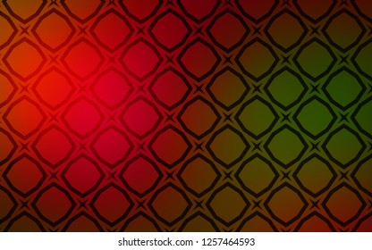 Dark Green, Red vector layout with bright stars. Blurred decorative design in simple style with stars. Best design for your ad, poster, banner.