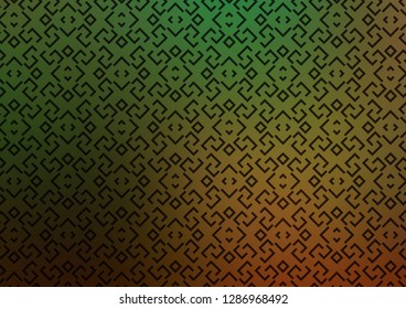 Dark Green, Red vector layout with flat lines. Modern geometrical abstract illustration with staves. Pattern for websites, landing pages.