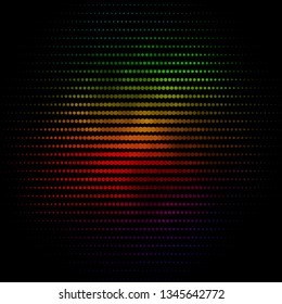 Dark Green, Red vector layout with circles. Glitter abstract illustration with colorful drops. Pattern for websites, landing pages.