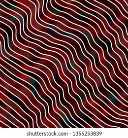 Dark Green, Red vector layout with wry lines. Gradient illustration in simple style with bows. Best design for your posters, banners.