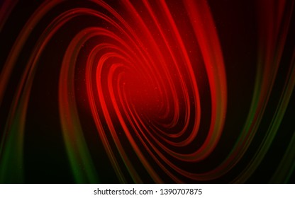 Dark Green, Red vector layout with cosmic stars. Shining illustration with sky stars on abstract template. Template for cosmic backgrounds.