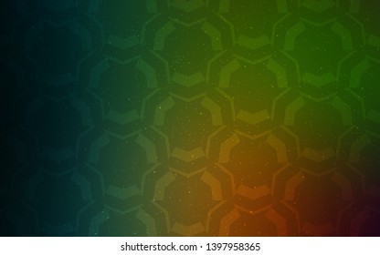 Dark Green, Red vector layout with curved lines. A completely new colorful illustration in simple style. A completely new template for your design.