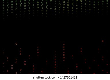 Dark Green, Red vector layout with hexagonal shapes. Colorful hexagons on abstract backdrop. Beautiful design for your business advert.