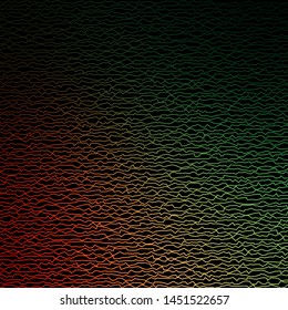 Dark Green, Red vector layout with circular arc. Brand new colorful illustration with bent lines. Pattern for ads, commercials.