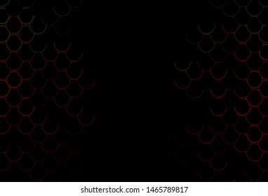 Dark Green, Red vector layout with circle shapes. Abstract illustration with colored bubbles in nature style. Pattern of water, rain drops.