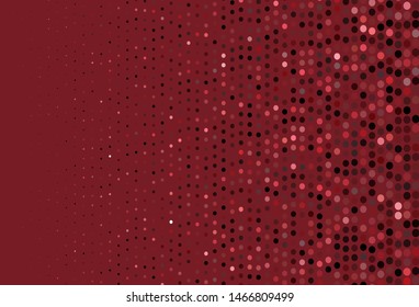 Dark Green, Red vector layout with circle shapes. Beautiful colored illustration with blurred circles in nature style. Completely new template for your brand book.