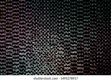 Dark Green, Red vector layout with latin alphabet. Shining colorful illustration with isolated letters. Template for lettering, typography.