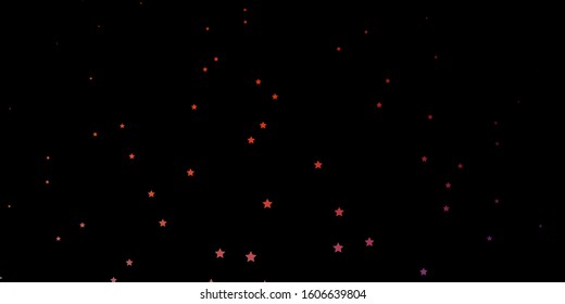 Dark Green, Red vector layout with bright stars. Shining colorful illustration with small and big stars. Pattern for websites, landing pages.