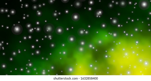 Dark Green, Red vector layout with bright stars. Modern geometric abstract illustration with stars. Pattern for wrapping gifts.