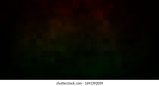 Verde oscuro, Diseño vectorial rojo con líneas, rectángulos. Rectángulos con gradiente colorido sobre fondo abstracto. Diseño para su promoción empresarial.