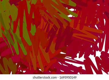 Dark Green, Red vector layout with flat lines. Glitter abstract illustration with colorful sticks. Template for your beautiful backgrounds.