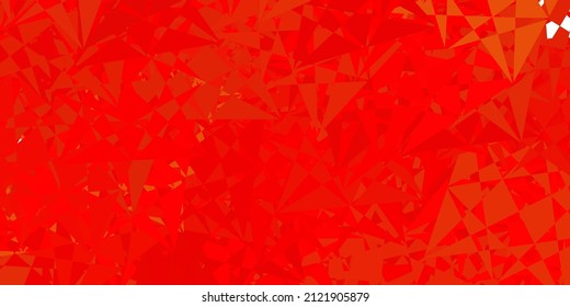 Diseño vectorial rojo verde oscuro con formas triangulares. Ilustración abstracta inteligente con formas triangulares de estilo moderno. Patrón de fondo de pantalla.