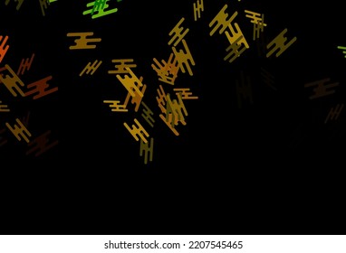 Dark Green, Red vector layout with flat lines. Shining colored illustration with narrow lines. Pattern for business booklets, leaflets.