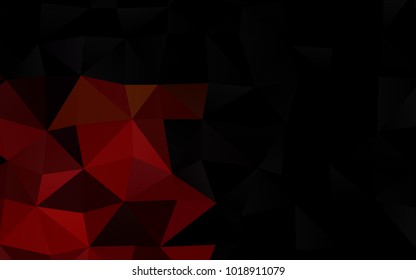 Dark Green, Red vector low poly background. Shining illustration, which consist of triangles. The elegant pattern can be used as part of a brand book.