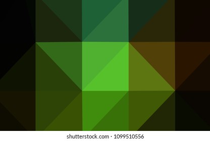 Dark Green, Red vector low poly layout. A sample with polygonal shapes. The template for cell phone's backgrounds.