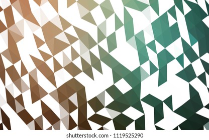 Dark Green, Red vector low poly cover. Glitter abstract illustration with an elegant design. A completely new design for your business.