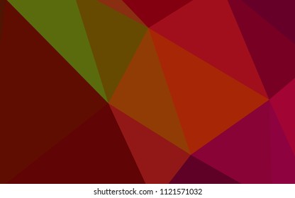 Dark Green, Red vector low poly texture. A completely new color illustration in a polygonal style. Completely new template for your banner.