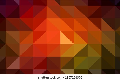 Dark Green, Red vector low poly cover. Geometric illustration in Origami style with gradient.  Pattern for a brand book's backdrop.