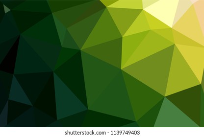 Dark Green, Red vector low poly layout. Polygonal abstract illustration with gradient. Brand new style for your business design.