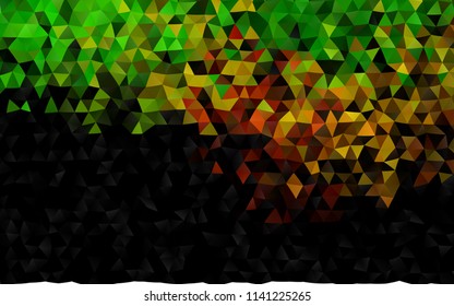 Dark Green, Red vector low poly pattern. Glitter abstract illustration with an elegant design. Brand new design for your business.