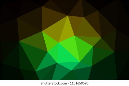 Dark Green, Red vector low poly cover. Colorful abstract illustration with triangles. Polygonal design for your web site.
