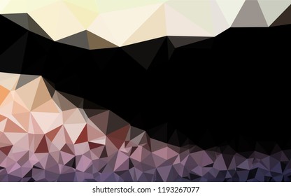 Dark Green, Red vector low poly cover. A sample with polygonal shapes. The textured pattern can be used for background.