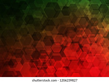 Dark Green, Red vector low poly background. Glitter abstract illustration with an elegant design. A new texture for your design.