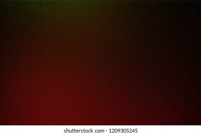 Dark Green, Red vector low poly texture. A completely new color illustration in a vague style. A completely new template for your business design.