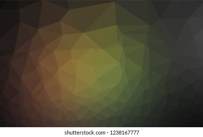 Dark Green, Red vector low poly layout. Shining illustration, which consist of triangles. The textured pattern can be used for background.