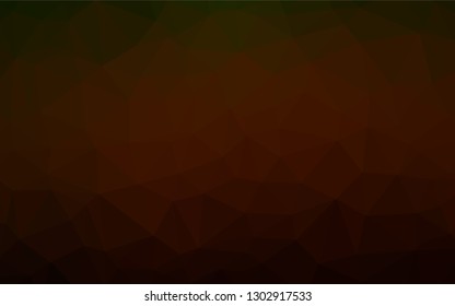 Dark Green, Red vector low poly layout. Modern geometrical abstract illustration with gradient. The polygonal design can be used for your web site.