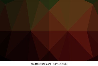 Dark Green, Red vector low poly layout. Modern geometrical abstract illustration with gradient. The completely new template can be used for your brand book.