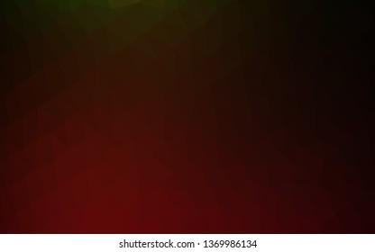 Dark Green, Red vector low poly layout. Glitter abstract illustration with an elegant design. Elegant pattern for a brand book.