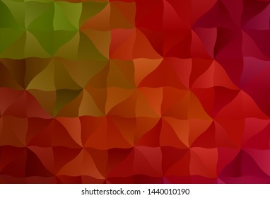 Dark Green, Red vector low poly texture. Creative illustration in halftone style with triangles. Textured pattern for your backgrounds.